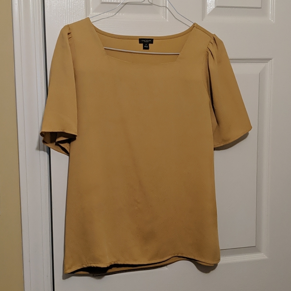 Ann Taylor mustard top